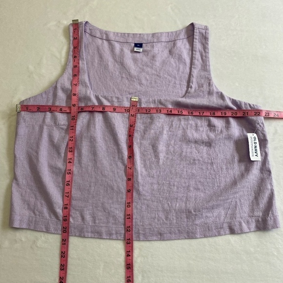 Old Navy Sleeveless Linen-Blend Top, Lavender Aura (Light Purple), XL NWT - Picture 9 of 14